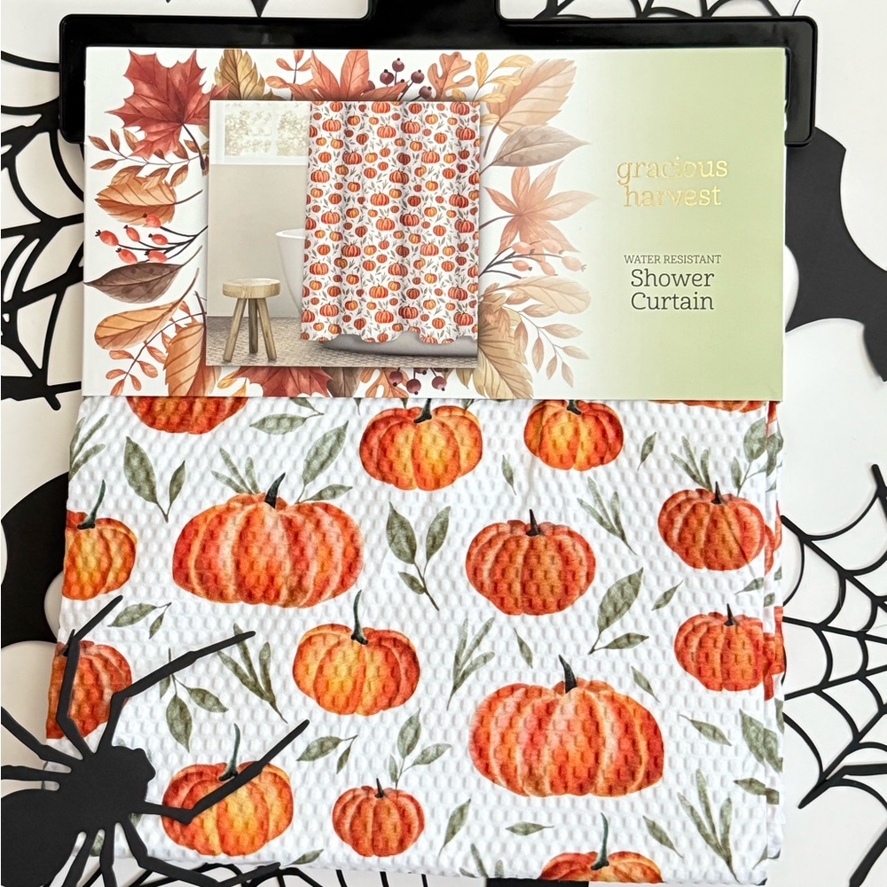 Gracious Harvest Pumpkin Shower Curtain